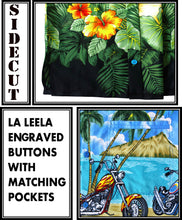 Load image into Gallery viewer, la-leela-shirt-casual-button-down-short-sleeve-beach-shirt-men-aloha-pocket-Shirt-Blue_W158