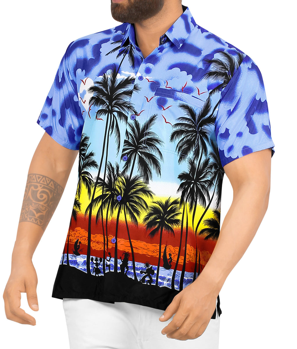 LA LEELA Regular Size Beach hawaiian Shirt for Aloha Tropical Beach ...