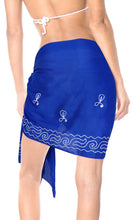 Load image into Gallery viewer, la-leela-cotton-casual-resort-pareo-girl-sarong-solid-72x19-royal-blue_462-blue_e357