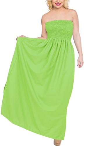 LA-LEELA-Women's-swimsuit-long-halter-neck-swimwear-maxi-dress-cover-up-beachwear-evening-OSFM 0-14 [XS- L]-Green_U511