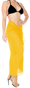 La Leela Women's Bikini Beach Wrap Hawaiian Sarong Swimming Suit Bathing Pareo Beachwear Valentines Day Dress Cover up Long 78"x42" Yellow 123119