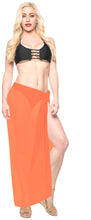 Load image into Gallery viewer, La Leela Women&#39;s Hawaiian Bikini Beach Wrap Sheer Sarong Swimming Bathing suit Beachwear Swim Dress Pareo Cover up Long 78&quot;X42&quot;  Orange 124948