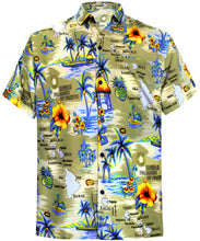 Load image into Gallery viewer, la-leela-shirt-casual-button-down-short-sleeve-beach-shirt-men-aloha-pocket-Beige_AA24