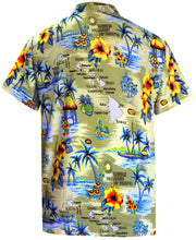 Cargar imagen en el visor de la galería, la-leela-shirt-casual-button-down-short-sleeve-beach-shirt-men-aloha-pocket-Beige_AA24