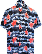 Load image into Gallery viewer, la-leela-shirt-casual-button-down-short-sleeve-beach-shirt-men-aloha-pocket-Shirt-Halloween Black_W329