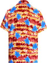 Load image into Gallery viewer, la-leela-shirt-casual-button-down-short-sleeve-beach-shirt-men-aloha-pocket-Blood Red_W328