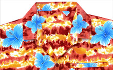 Load image into Gallery viewer, la-leela-shirt-casual-button-down-short-sleeve-beach-shirt-men-aloha-pocket-Blood Red_W328