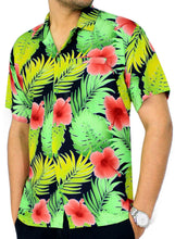 Load image into Gallery viewer, la-leela-shirt-casual-button-down-short-sleeve-beach-shirt-men-aloha-pocket-Blood Red_W334