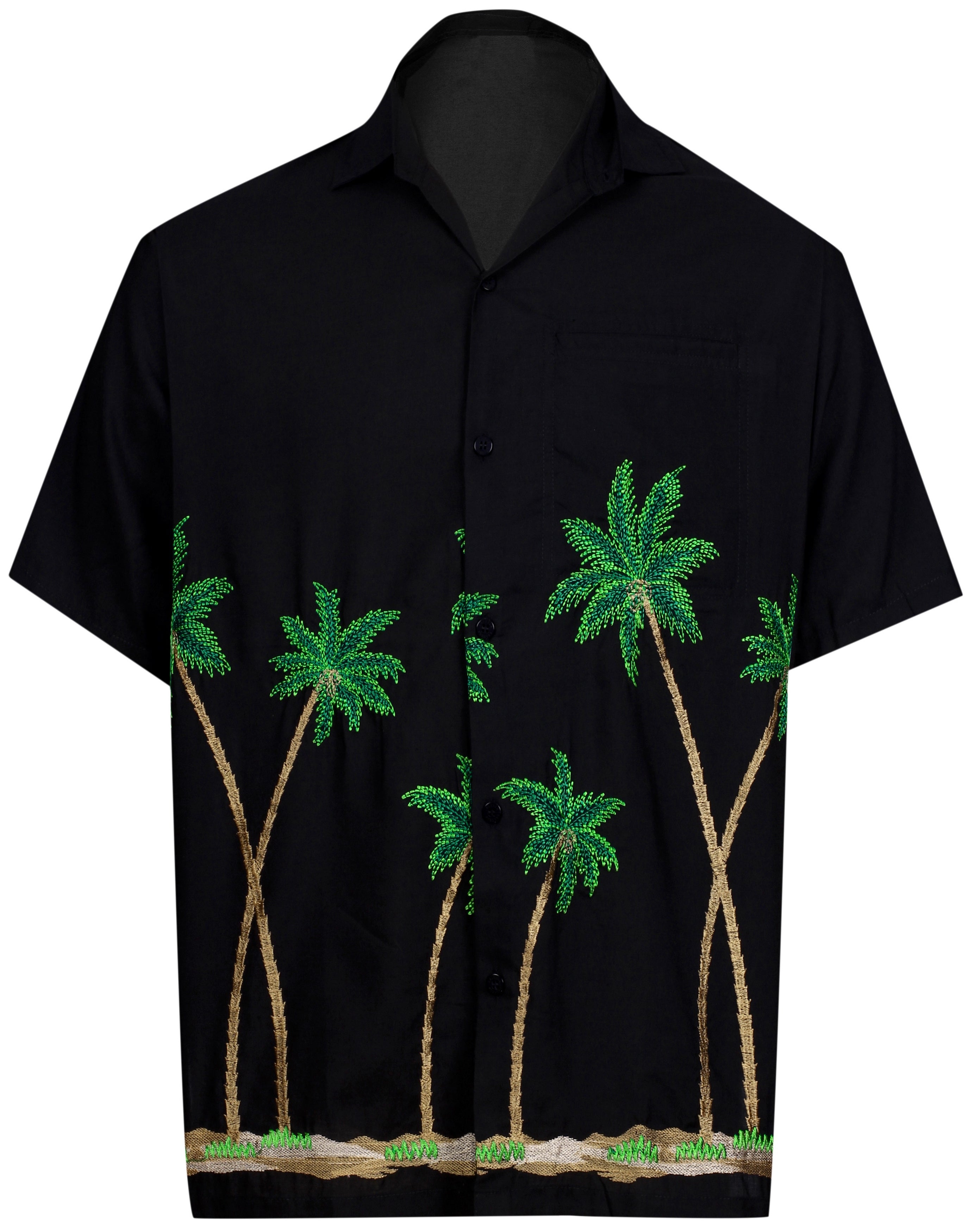 LA LEELA Men Casual Beach hawaiian Shirt Aloha theme Tropical