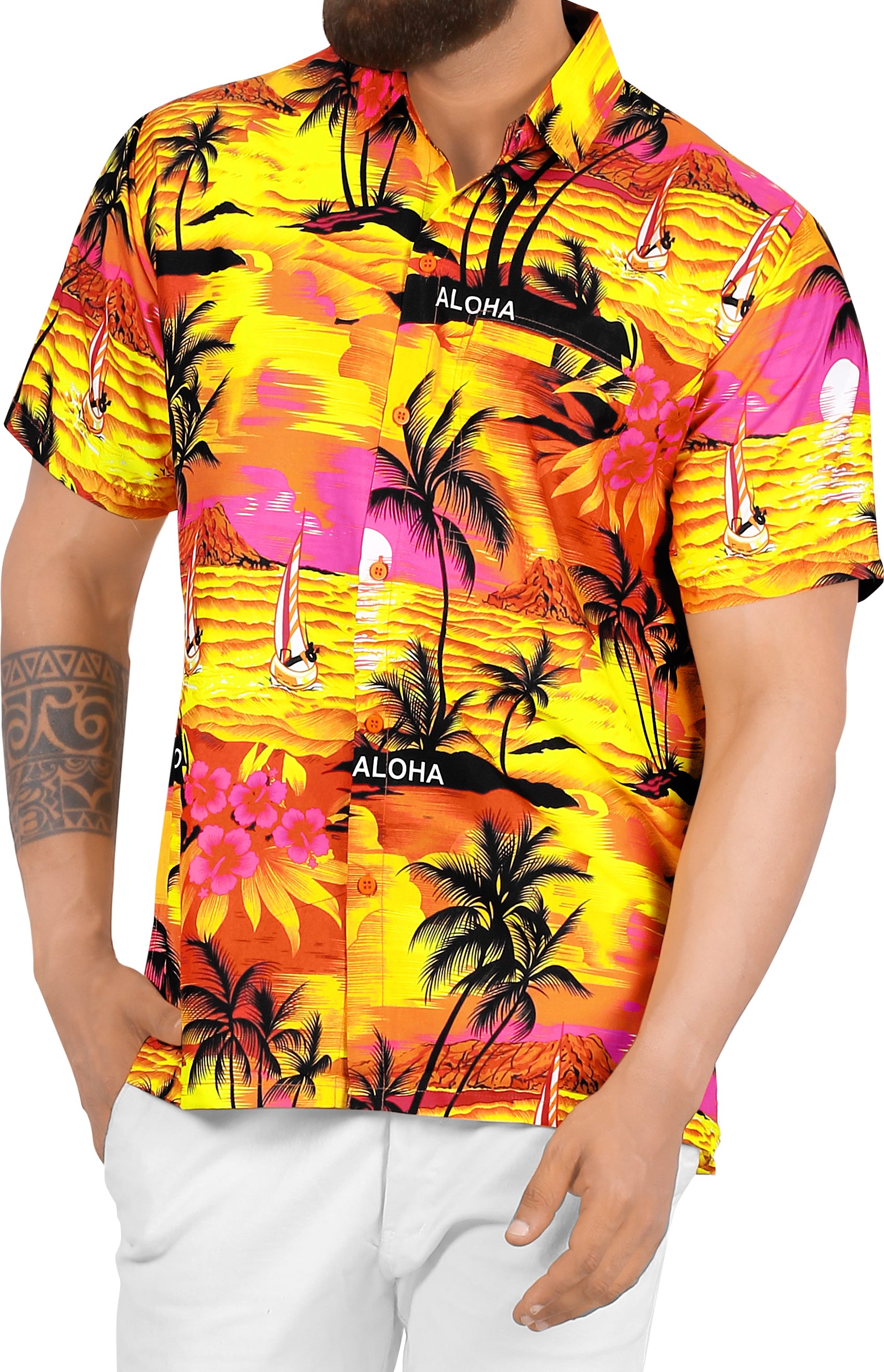 LA LEELA Women's Beach Hawaiian Shirt Dress Shirts Short Sleeve Shirts Work  from Home Clothes Women Beach Shirt Blouse Shirt Combo Pack of 2 Size X -  Large at  Women's Clothing store