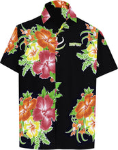 Load image into Gallery viewer, la-leela-shirt-casual-button-down-short-sleeve-beach-shirt-men-aloha-pocket-Shirt-Blood Red_W321