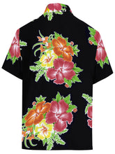 Load image into Gallery viewer, la-leela-shirt-casual-button-down-short-sleeve-beach-shirt-men-aloha-pocket-Shirt-Blood Red_W321