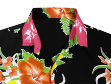 Load image into Gallery viewer, la-leela-shirt-casual-button-down-short-sleeve-beach-shirt-men-aloha-pocket-Shirt-Blood Red_W321