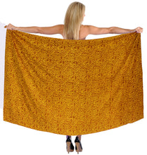 Load image into Gallery viewer, la-leela-rayon-cover-up-aloha-bali-wrap-sarong-printed-78x39-yellow_4870