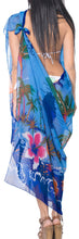 Load image into Gallery viewer, LA LEELA Women&#39;s Swimwear Pareo Cover Up Sarong Wrap Skirts 69&quot;x42&quot; Blue_E174