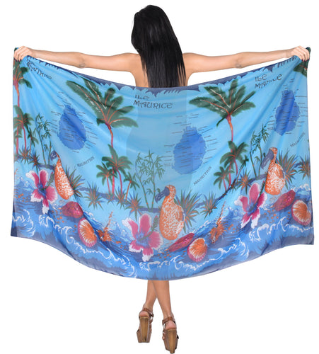 LA LEELA Women's Beach Cover Up Bikini Sarong Swimsuit Wrap 69