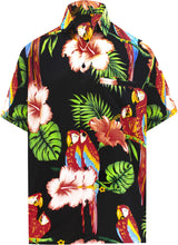 Load image into Gallery viewer, la-leela-shirt-casual-button-down-short-sleeve-beach-shirt-men-aloha-pocket-Shirt-Halloween Black_W336