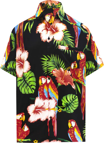 la-leela-shirt-casual-button-down-short-sleeve-beach-shirt-men-aloha-pocket-Shirt-Halloween Black_W336