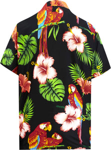 la-leela-shirt-casual-button-down-short-sleeve-beach-shirt-men-aloha-pocket-Shirt-Halloween Black_W336