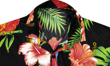 Load image into Gallery viewer, la-leela-shirt-casual-button-down-short-sleeve-beach-shirt-men-aloha-pocket-Shirt-Halloween Black_W336