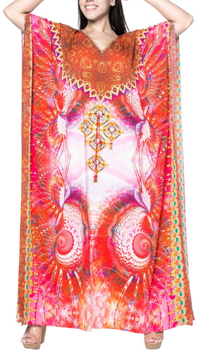 la-leela-lounge-likre-digital-long-caftan-beach-dress-OSFM 14-22W [L- 3X]-Multicolor_V549