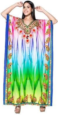 la-leela-lounge-likre-digital-long-caftan-beach-dress-OSFM 14-22W [L- 3X]-Multicolor_V543