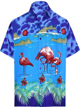 Load image into Gallery viewer, la-leela-shirt-casual-button-down-short-sleeve-beach-shirt-men-aloha-pocket-Shirt-Blue_W60