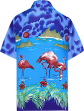 Load image into Gallery viewer, la-leela-shirt-casual-button-down-short-sleeve-beach-shirt-men-aloha-pocket-Shirt-Blue_W60