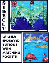 Load image into Gallery viewer, la-leela-shirt-casual-button-down-short-sleeve-beach-shirt-men-aloha-pocket-Shirt-Blue_W60