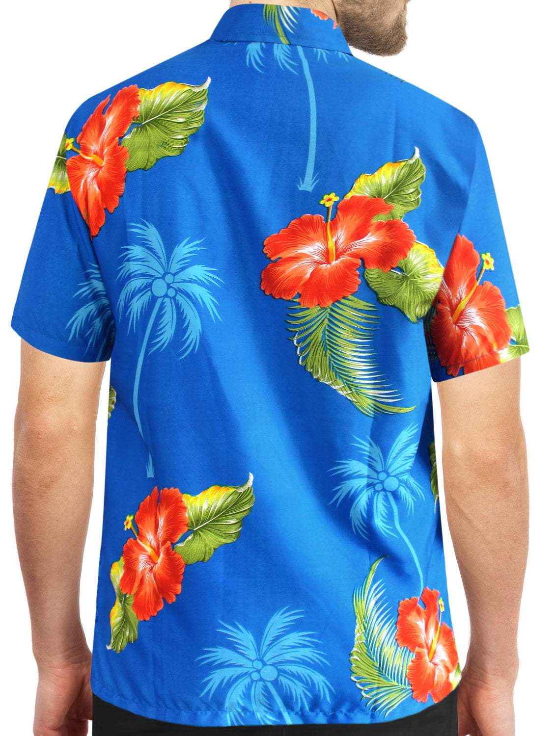 LA LEELA Men's Casual Beach hawaiian Shirt Aloha Tropical Beach