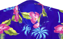 Load image into Gallery viewer, la-leela-shirt-casual-button-down-short-sleeve-beach-shirt-men-aloha-pocket-Shirt-Blue_W366