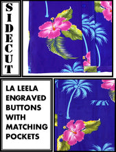 Load image into Gallery viewer, la-leela-shirt-casual-button-down-short-sleeve-beach-shirt-men-aloha-pocket-Shirt-Blue_W366