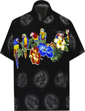 Load image into Gallery viewer, la-leela-shirt-casual-button-down-short-sleeve-beach-shirt-men-aloha-pocket-Shirt-Halloween Black_W370