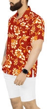 Cargar imagen en el visor de la galería, LA LEELA Men&#39;s Funny Beach Hawaiian Front Pocket Shirts Size M-134026