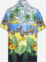 Load image into Gallery viewer, la-leela-shirt-casual-button-down-short-sleeve-beach-shirt-men-aloha-pocket-Shirt-Grey_W161