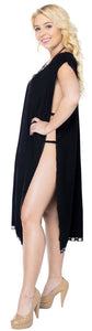 Women's Kimono Rayon Beachwear Swimsuit Blouse Bikini Cover up Swimwear Black