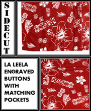 Load image into Gallery viewer, la-leela-shirt-casual-button-down-short-sleeve-beach-shirt-men-aloha-pocket-Shirt-Blood Red_W394