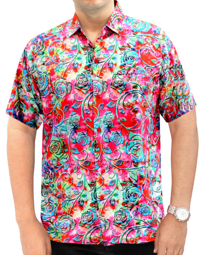 la-leela-mens-support-pink-breast-cancer-hawaiian-vine-print-beach-aloha-tropical-shirt-pink_w566