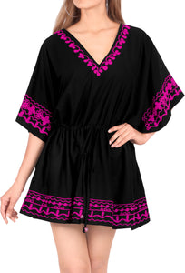 Women's Dress Sundress Beachwear Lounger Kimono Casual TOP Cover ups TOP Black