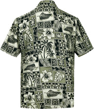 Load image into Gallery viewer, la-leela-shirt-casual-button-down-short-sleeve-beach-shirt-men-aloha-pocket-Shirt-Halloween Black_W403