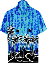 Load image into Gallery viewer, la-leela-shirt-casual-button-down-short-sleeve-beach-shirt-men-aloha-pocket-Shirt-Blue_W409