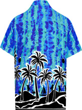 Load image into Gallery viewer, la-leela-shirt-casual-button-down-short-sleeve-beach-shirt-men-aloha-pocket-Shirt-Blue_W409