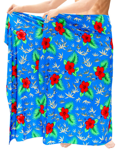 LA LEELA Men's Hawaii Sarongs For Men Plus Size Beach Wrap 72