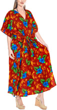 Load image into Gallery viewer, la-leela-lounge-caftan-solid-plain-plus-size-maxi-kimono-lounger-drawstring-aloha-over-size-red