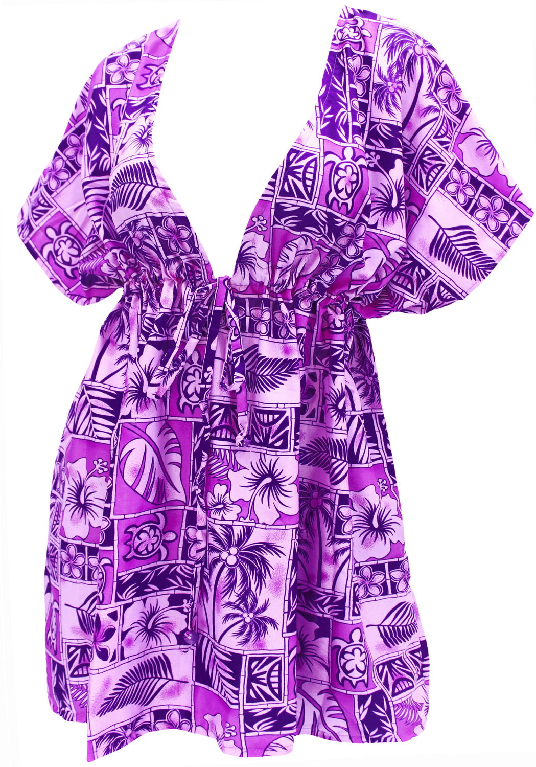 la-leela-bikni-swimwear-soft-fabric-printed-beachwear-loose-cover-up-OSFM 14-24W [L- 3X]-Violet_O231