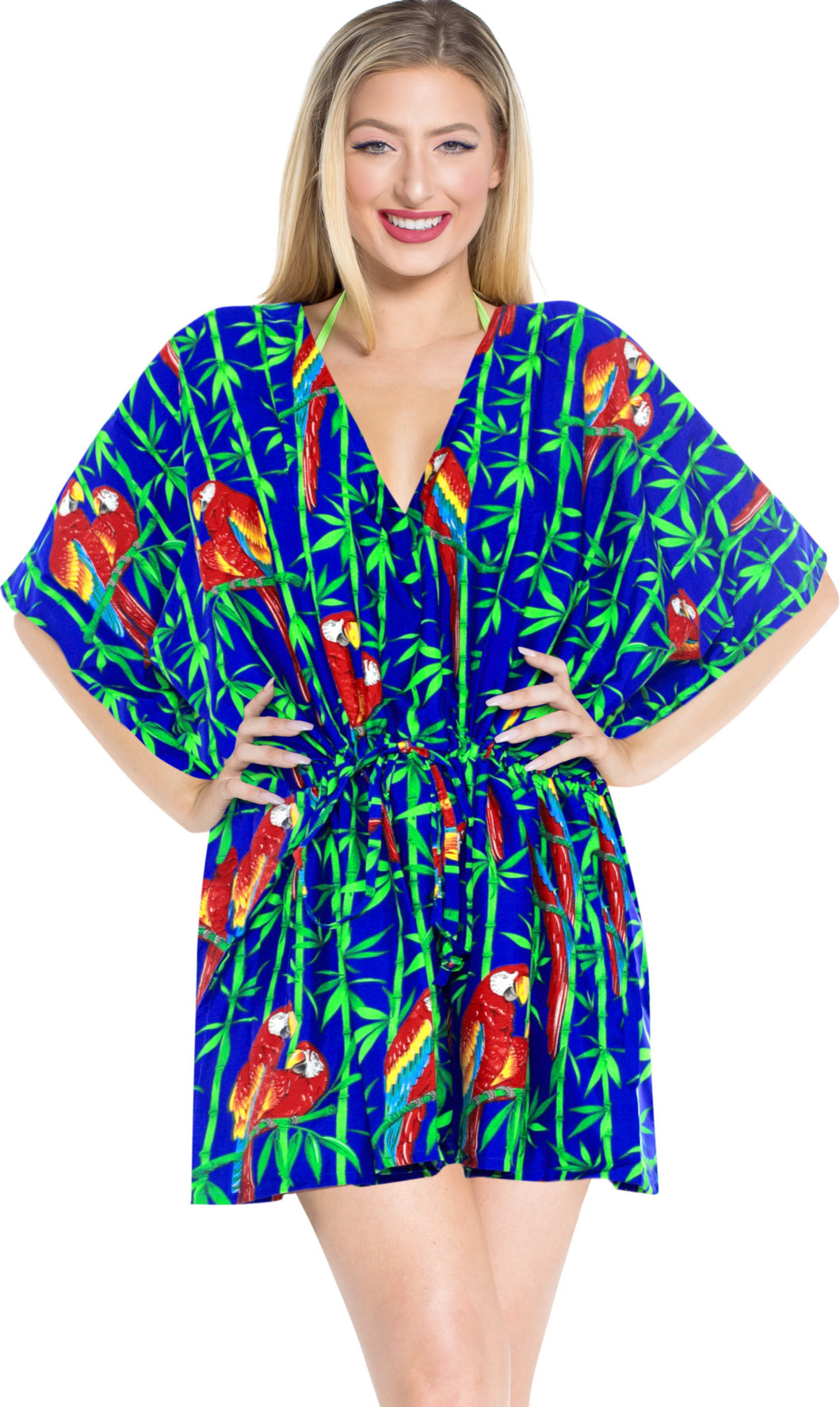 la-leela-bikni-swimwear-soft-fabric-printed-beachwear-loose-cover-up-OSFM 16-28W [XL- 4X]-Blue_O224