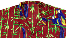 Load image into Gallery viewer, la-leela-shirt-casual-button-down-short-sleeve-beach-shirt-men-aloha-pocket-Shirt-Blood Red_W418