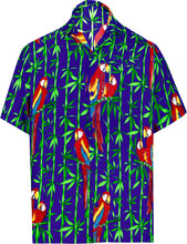 Load image into Gallery viewer, la-leela-shirt-casual-button-down-short-sleeve-beach-shirt-men-aloha-pocket-Shirt-Blue_W417