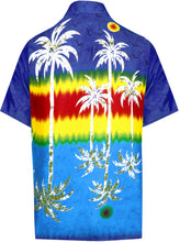 Load image into Gallery viewer, la-leela-shirt-casual-button-down-short-sleeve-beach-shirt-men-aloha-pocket-Blue_W396