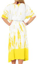 Load image into Gallery viewer, Women&#39;s Casual Beachwear Tie Dye Loose Bikini Swimwear Cover up Caftan Dress Yellow